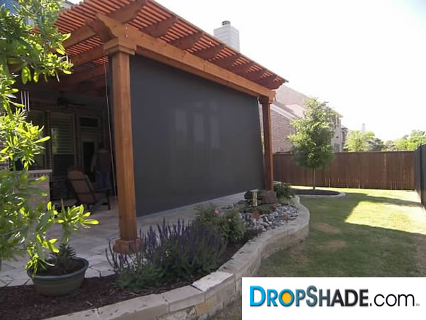 Patio Drop Shades, Exterior Motorized Retractable Shades